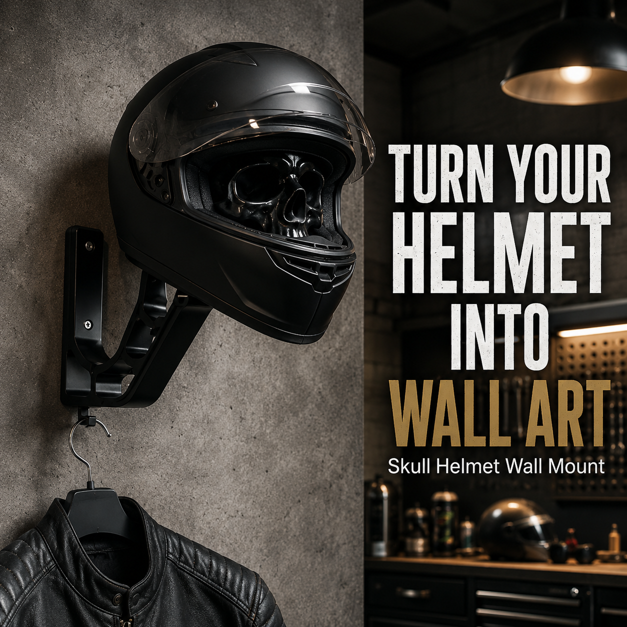 🔥Black Knight Skull Helmet Stand