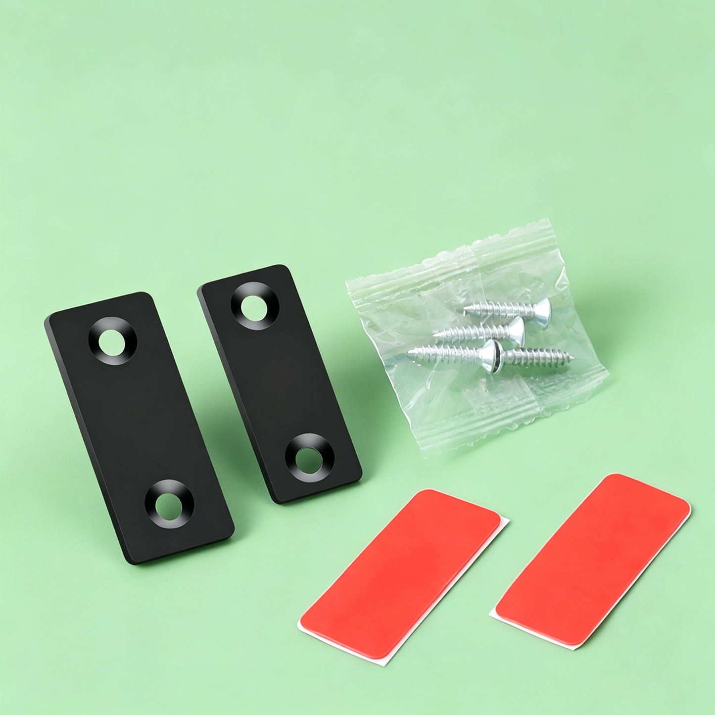 16 Pair Counts Cupboard Magnetic Catch without Punching, 3-Step Stick-On Install - No Tools Needed