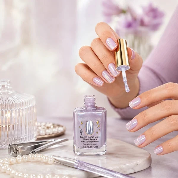 Lilac Glossy Mirror Nail Strengthener