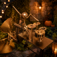 Metal Drummer Windmill - Gold