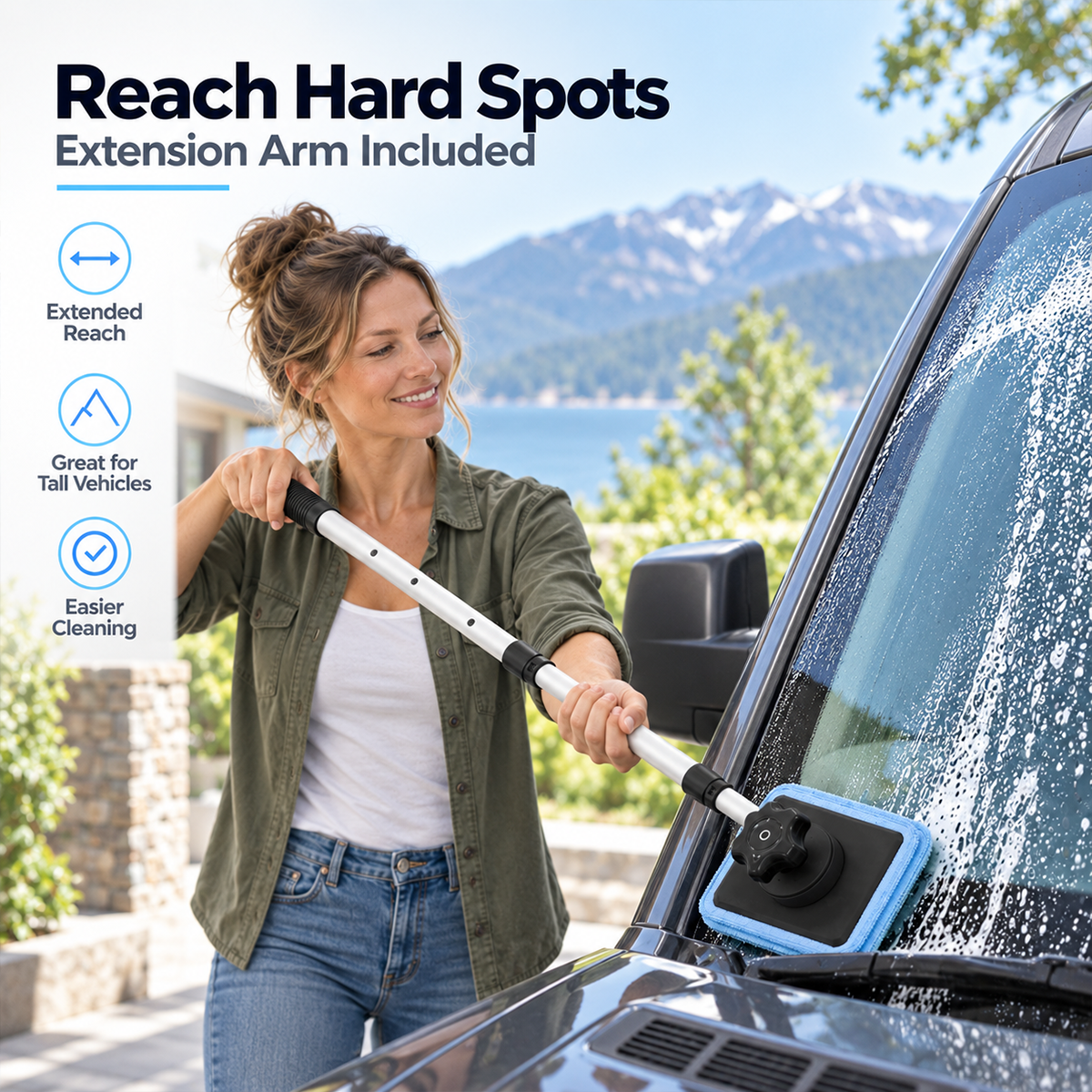 Dual Magnetic Car Windshield Cleaner | Streak-Free Auto Glass Cleaning Kit