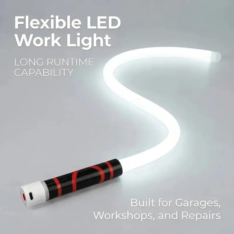 Bendable LED Flashlight Stick - 27" Flexible Rechargeable Waterproof LED Work Light