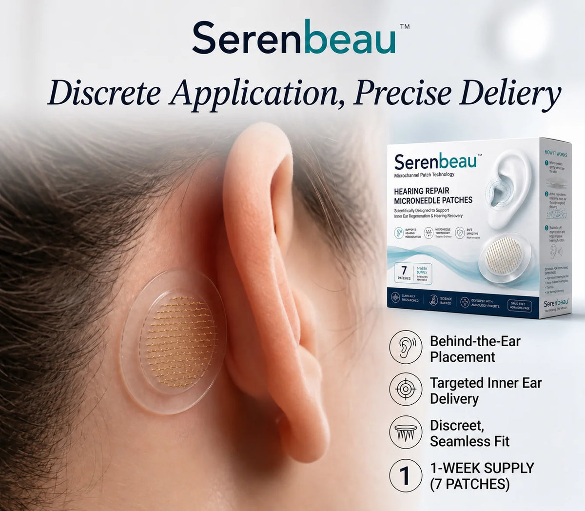 HEARING REPAIR MICRONEEDLE PATCHES ✅ Targets Hearing Loss, Tinnitus, Ear Infections, Balance Disorders, and Age-Related Ear Degeneration