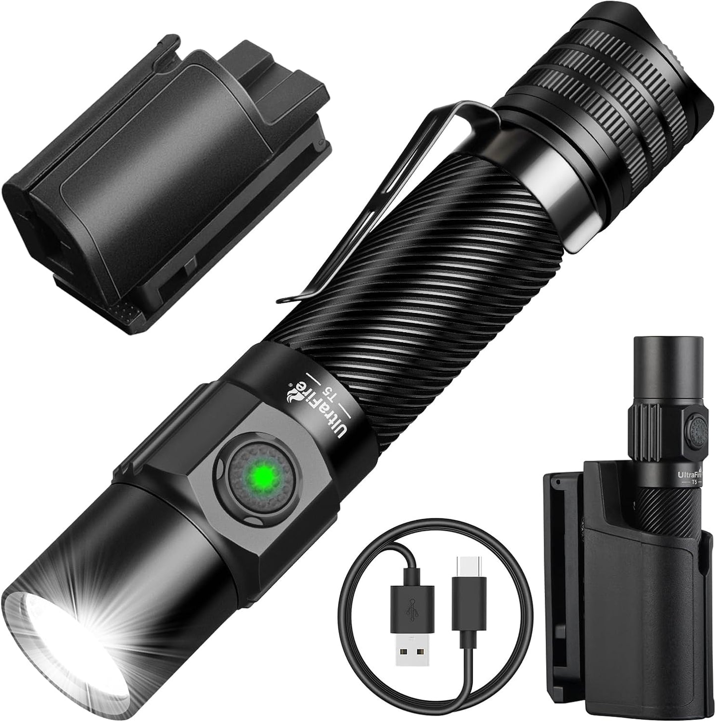 T5 High-lumen tactical laser rechargeable flashlight