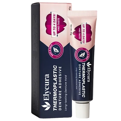 Elycura™denture adhesive- Holds for Days, Then Peels Off Clean - No Scraping