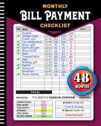 Monthly Bill Payment Checklist