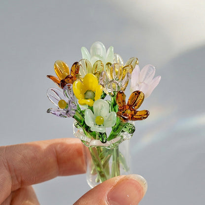 🌷 Mini Dollhouse Flower Vase | Tiny Artificial Floral Table Decor