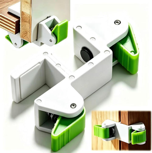 Woodworking Scribe Jig & Cabinet Filler Clamp Tool, Dual-Side Spring-Loaded Fast Clamp for Holding, Aligning, and Marking Panels, with Protective Pads for Scratch-Free Installation