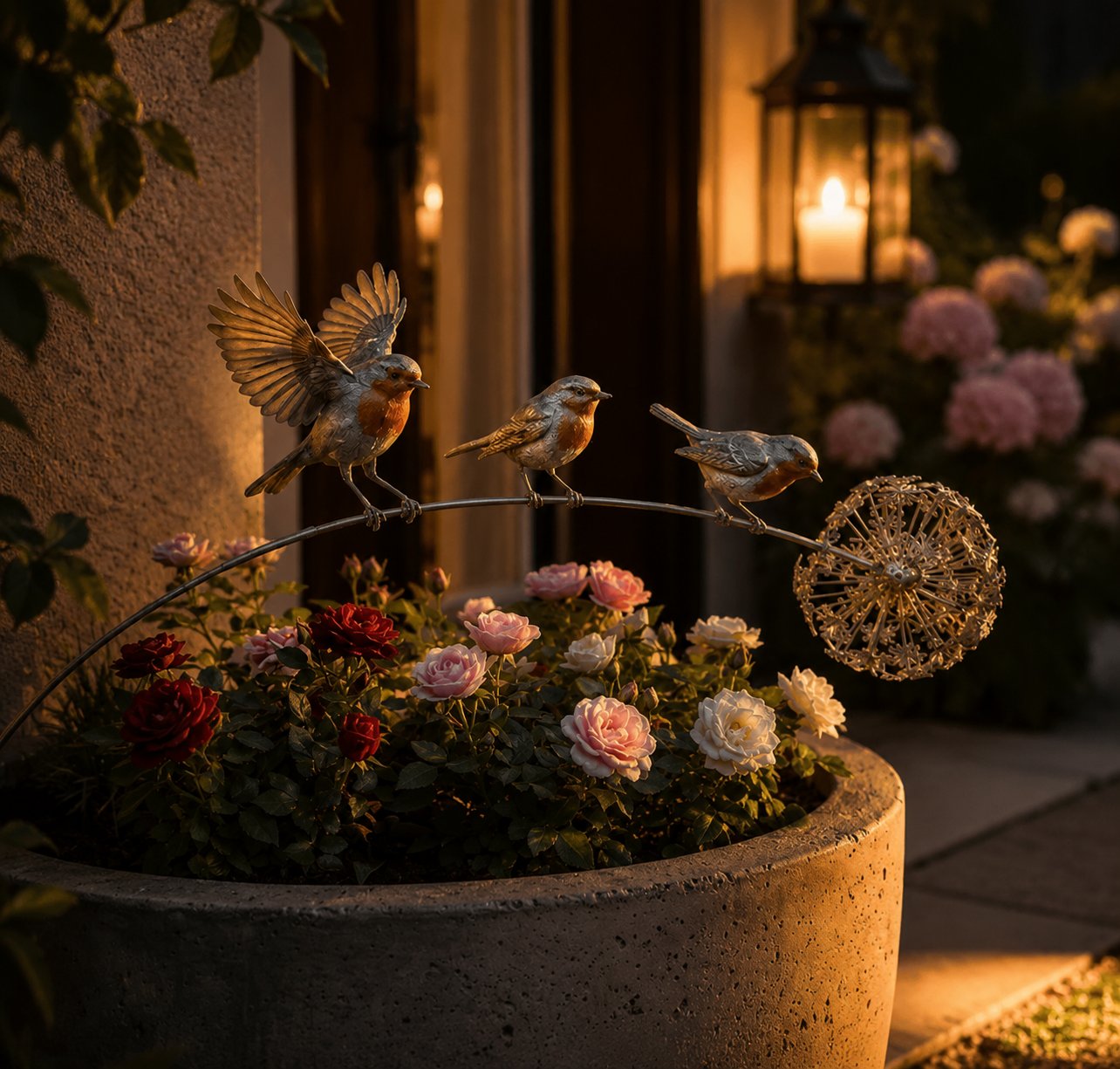 Robin Memorial Garden Stake – “Loved Ones Are Near”