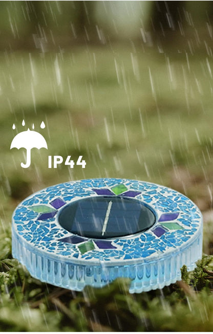 ✨Solar Outdoor Mosaic Disc Lights (4-Pack)