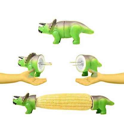 Dinosaur Corn Holders for Corn On The Cob - Funny Corn Cob Holder for Kids and Adults with Stainless Steel Prongs