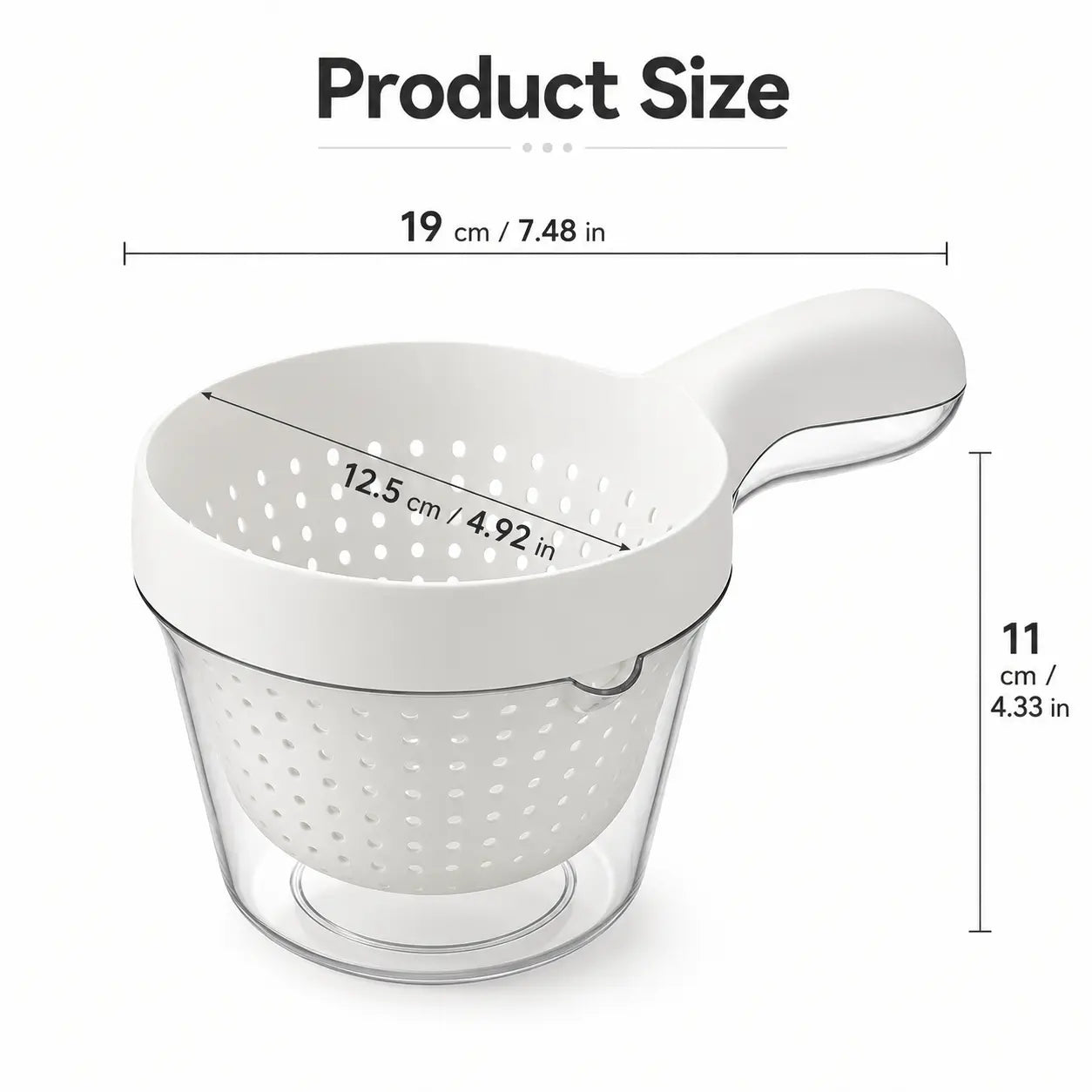 🥣 2-in-1 Drain Basket | Wash & Serve Fruits Effortlessly ✨