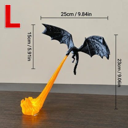 🔥 HOT SALE 🐉| 3D Fire-Breathing Dragon LED Display – Fantasy Bookshelf Decor with Glowing Flame