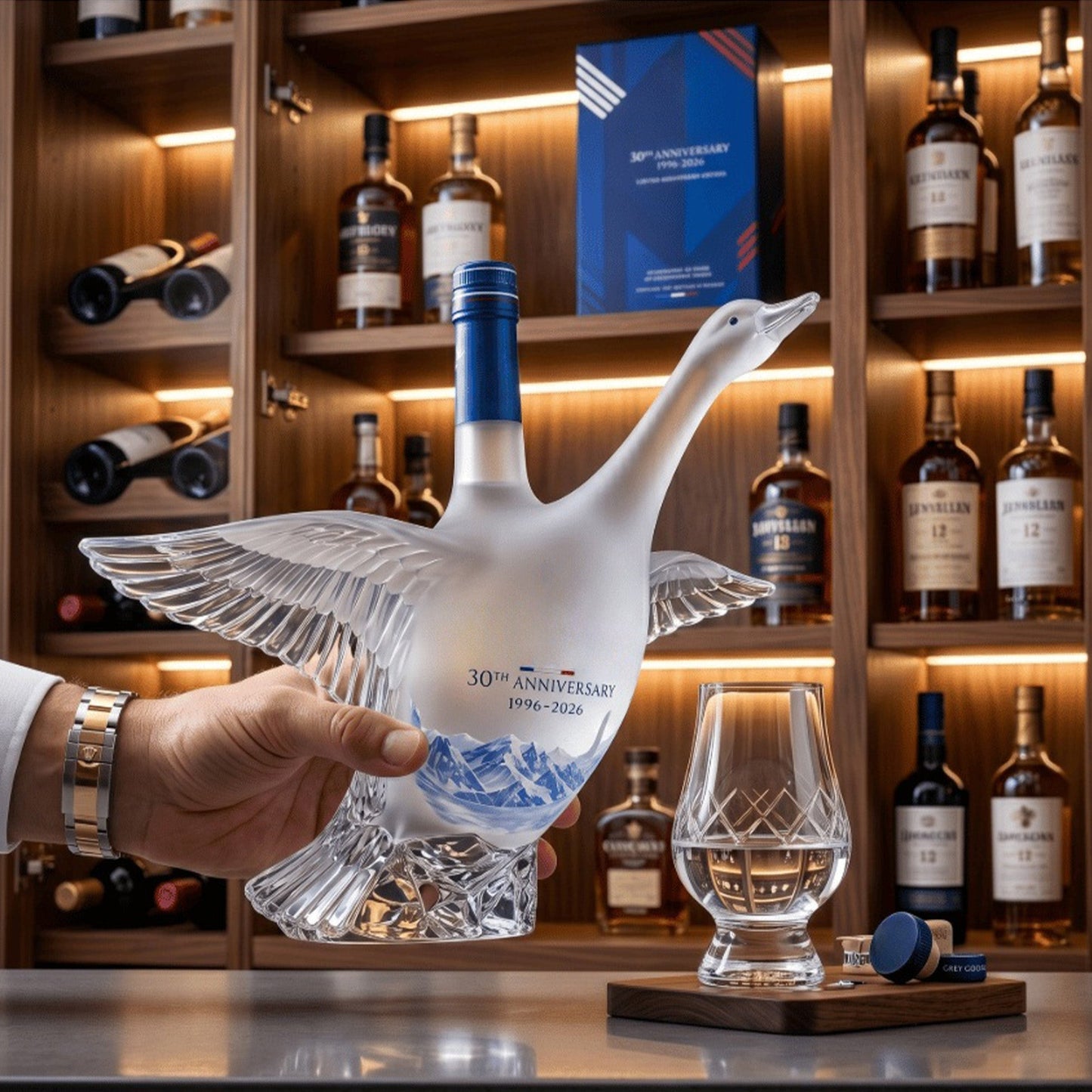 🪿Goose 30th Anniversary 3D Sculpted Vodka Bottle