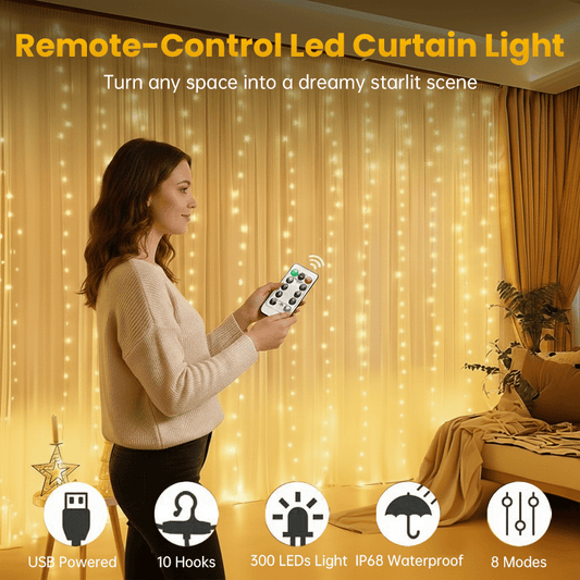 🎉Remote-Control Led Curtain Light