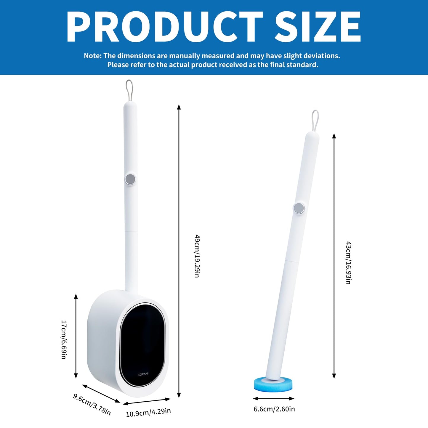 Disposable Toilet Brush System with 32 Refills