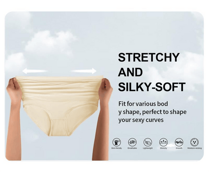 🔥🔥4-Pack High-Waisted Shapewear Briefs for Women – Nahtlose Miederhöschen aus Seidennetzgewebe, zum Abnehmen und Po-Liften – Atmungsaktive Unterwäsche für den Alltag