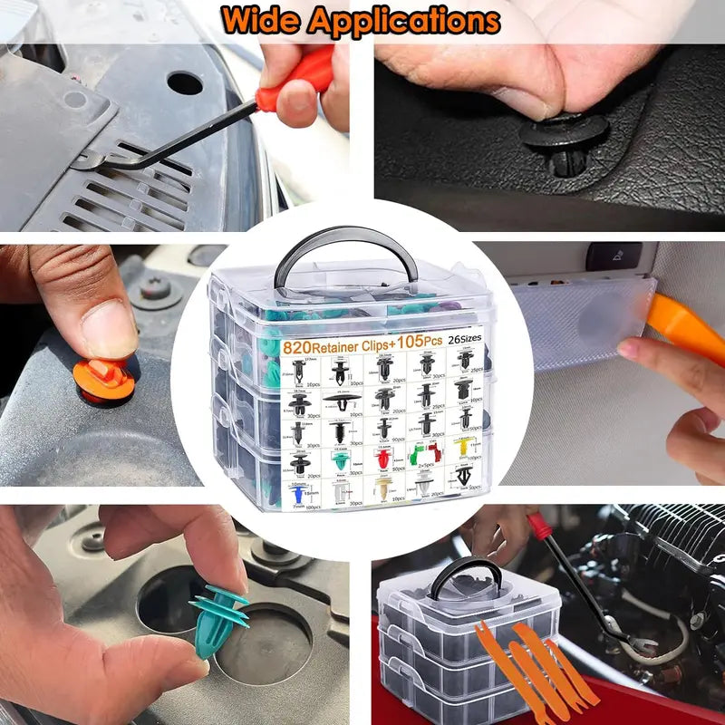 Wide applications for car clips and trim tools