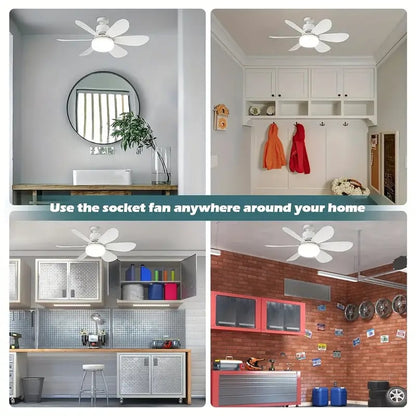 ✅Install In 3 Mins! Socket Screw-in Fan Light 2 In 1✨
