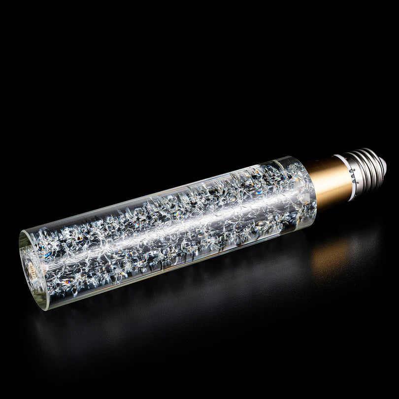 💡Cracked Crystal Tubular LED Filament Edison Light Bulb
