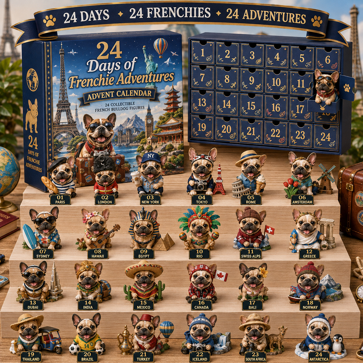 ⏰Christmas Early Bird 50% OFF-🎄🐶 2026 French Bulldog Advent Calendar – 24 Days of Frenchie Mischief