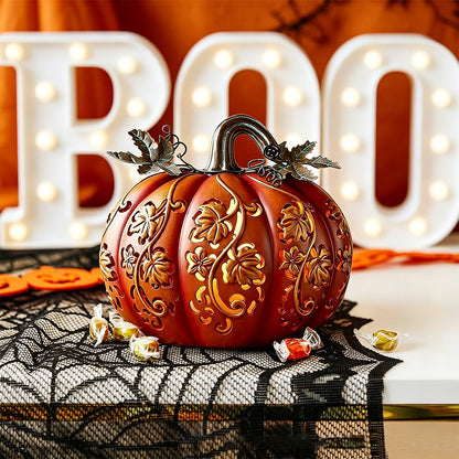 Light-Up Halloween Gourd Decoration
