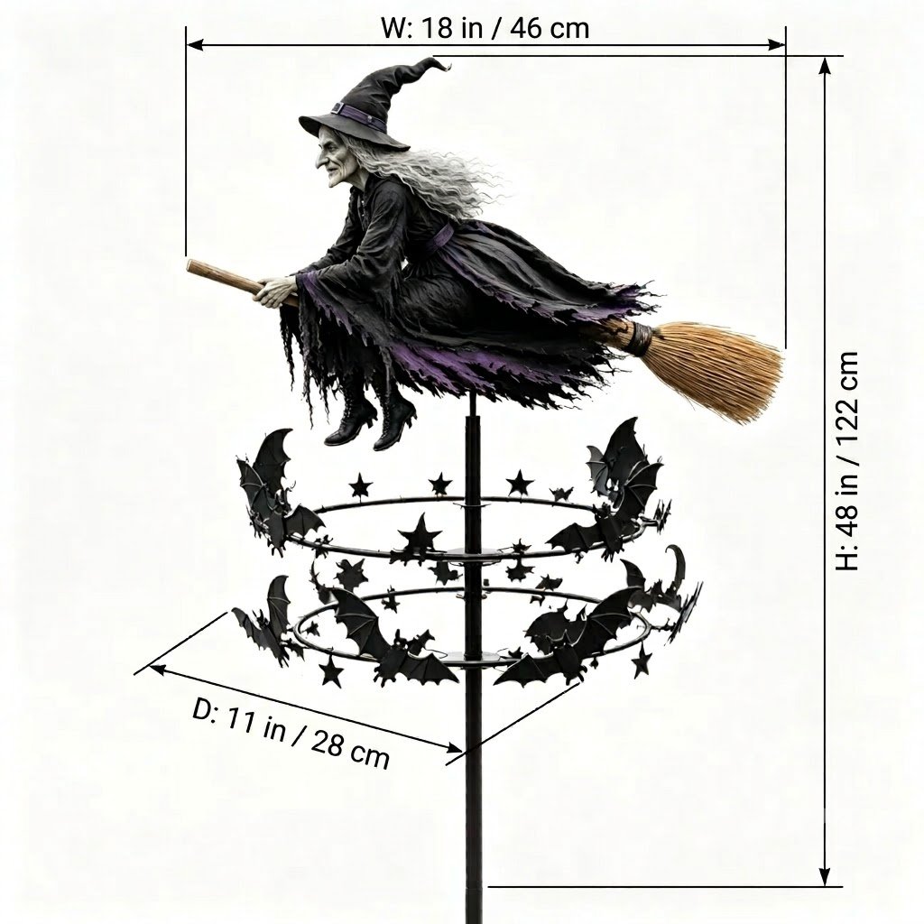 🔥49% Off Last Day -Halloween Early Bird Special🧙‍♀️ The Enchanted Witch Garden Wind Spinner