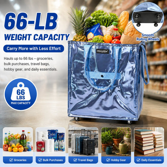 🏆1 Bestselling🏆Large Rolling Tote Bag with Tonal Straps