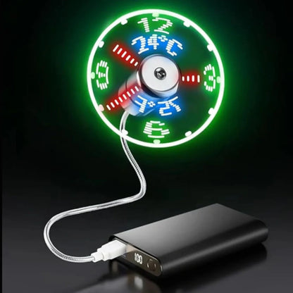 🔥HOT SALE 49% OFF🕛Portable LED time display clock fan with USB🍃