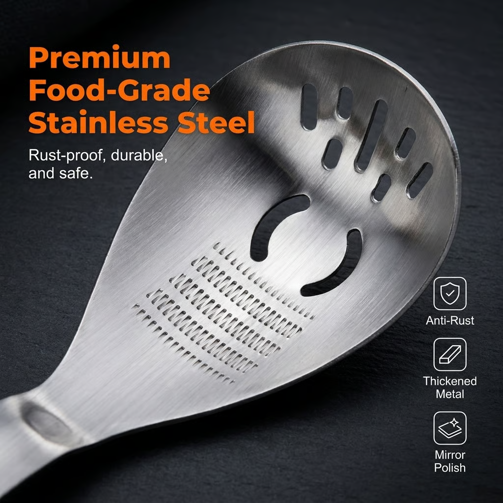 5-in-1 Stainless Steel Cooking Spoon | Your All-in-One Kitchen Helper 🍳