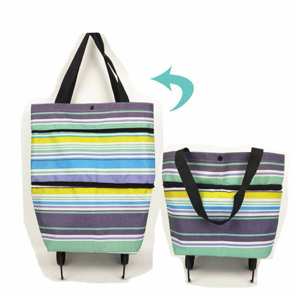 🔥LAST DAY 50% OFF-2-in-1 Foldable Shopping Cart