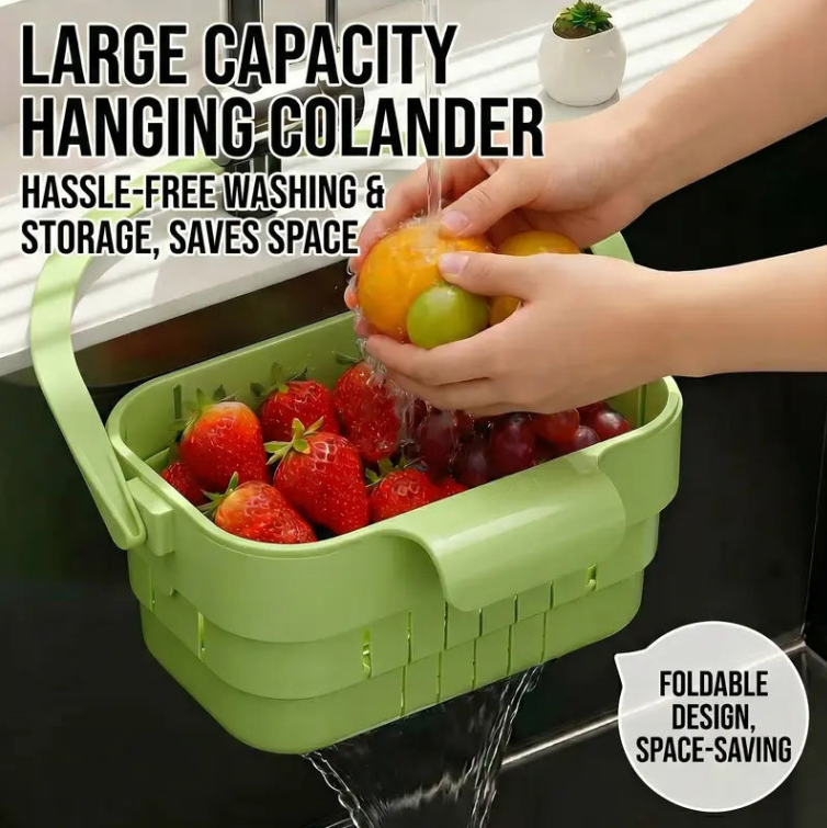 2 -PACK Foldable Hanging Kitchen Sink Drain Basket