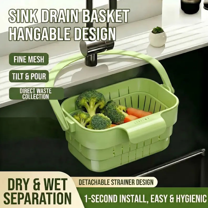 2 -PACK Foldable Hanging Kitchen Sink Drain Basket