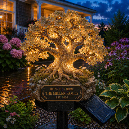 Solar Memorial Garden Light with Plaque