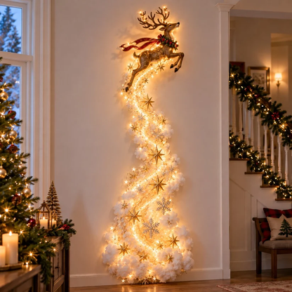 ✨ Christmas Wall Magic Lighted Decoration – Warm Glowing Holiday Wall Display