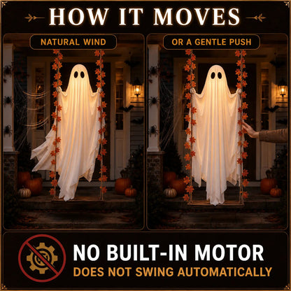 👻Halloween Swinging Ghost Light Create A Magical Haunted Porch This Halloween💡