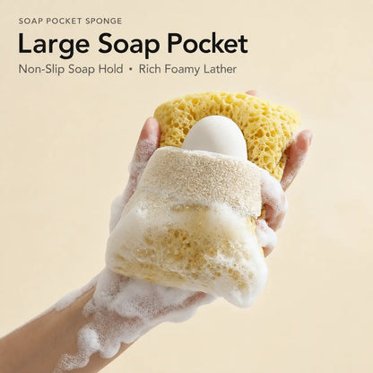 Soft Bath Sponge with Soap Pocket