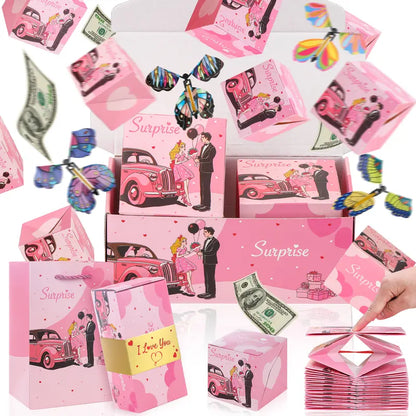 Birthday 20 Bounces Surprise Gift Box with Flying Butterfly Toys