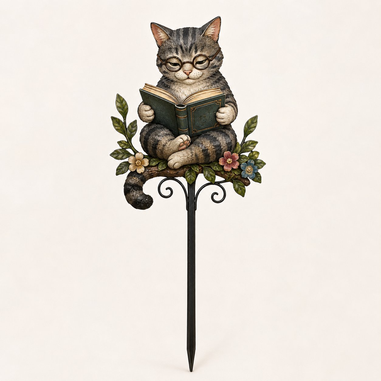 🎉😺🐶Animal Reading Garden Stake📖