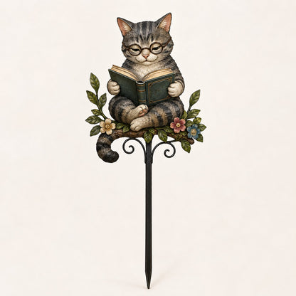 🎉😺🐶Animal Reading Garden Stake📖