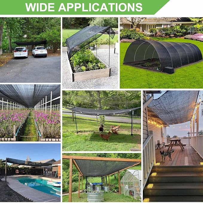 Outdoor Shade Cloth Net – UV Block, Breathable HDPE Mesh for Garden, Patio & Pergola