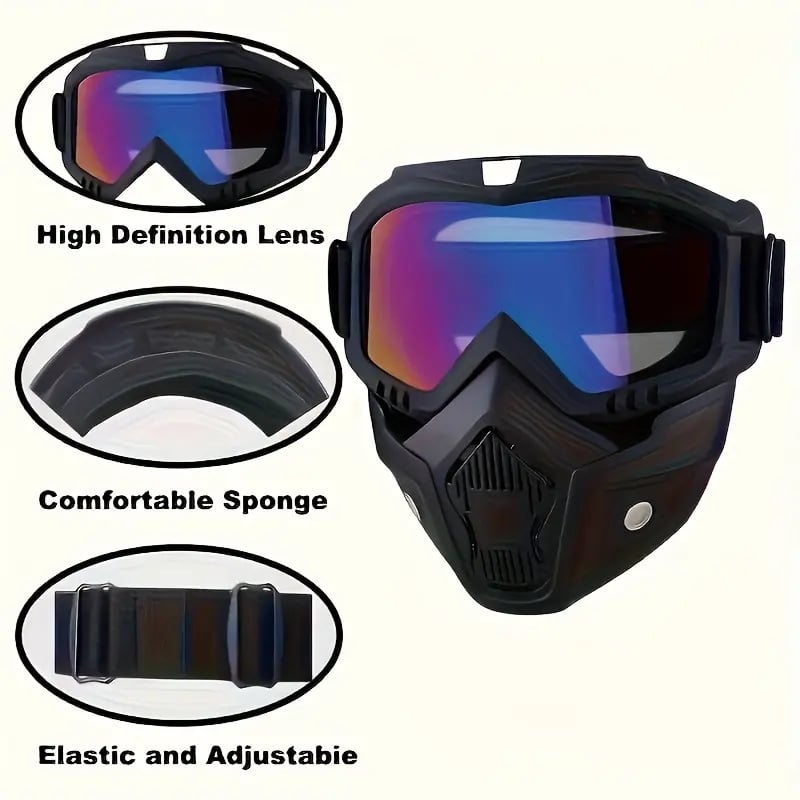 Detachable Full Face Goggle Mask