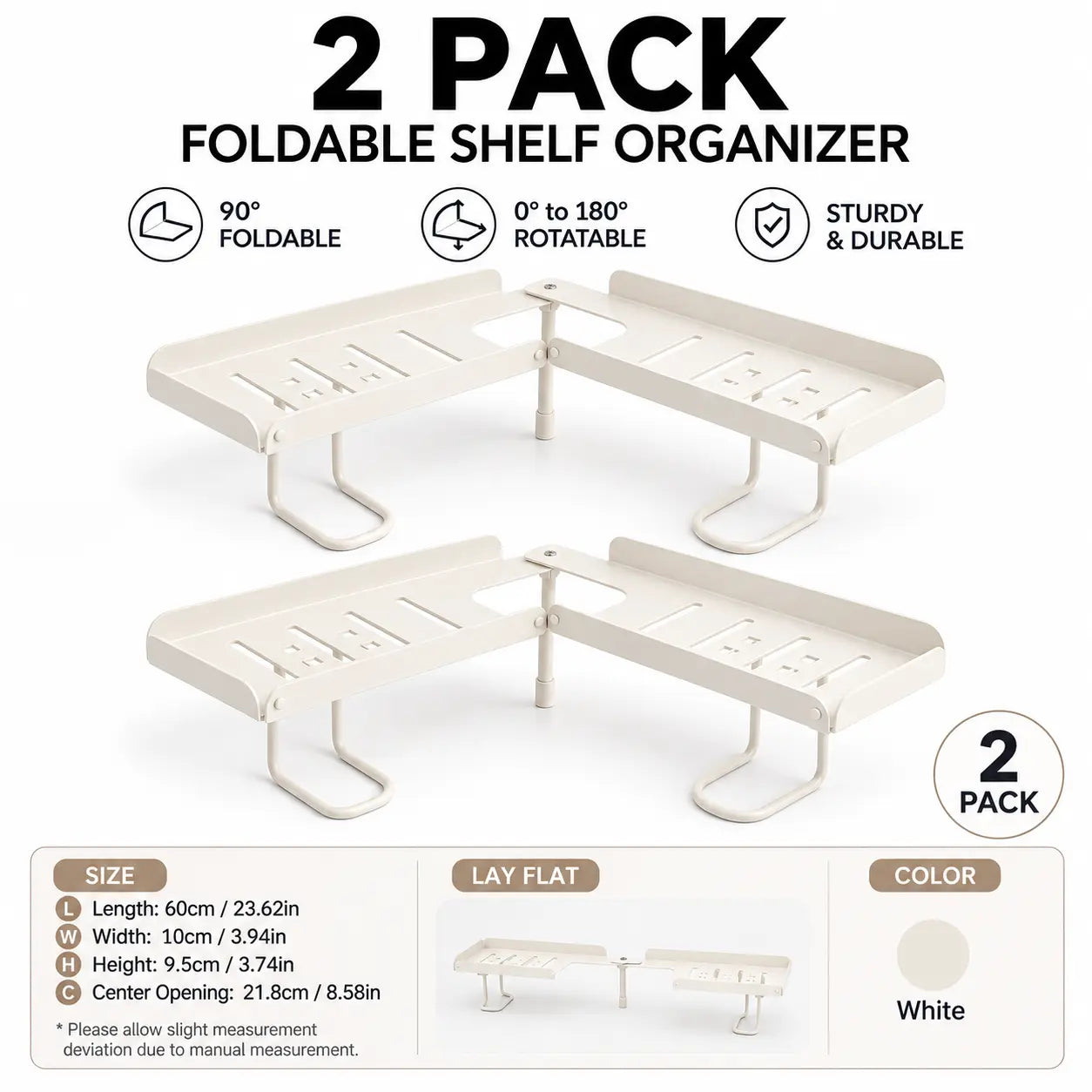 Foldable Steel Over-Sink Shelf Organizer, No-Drill Adjustable Storage Rack ✅