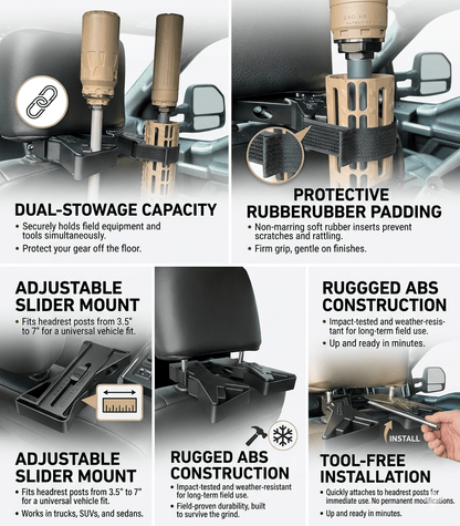 The Ultimate Universal Seat Back Gun Rack – Buy 2, Free Shipping