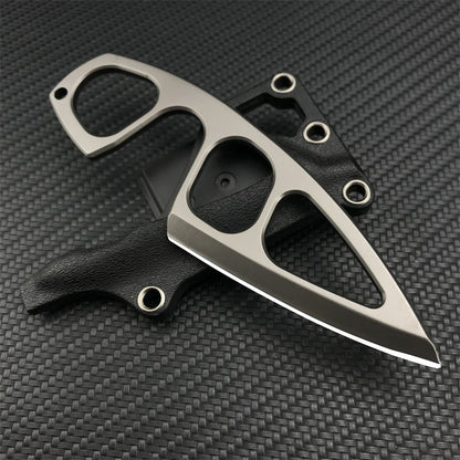 Tactical EDC Knife with Multi-Carry Sheath & Belt Clip