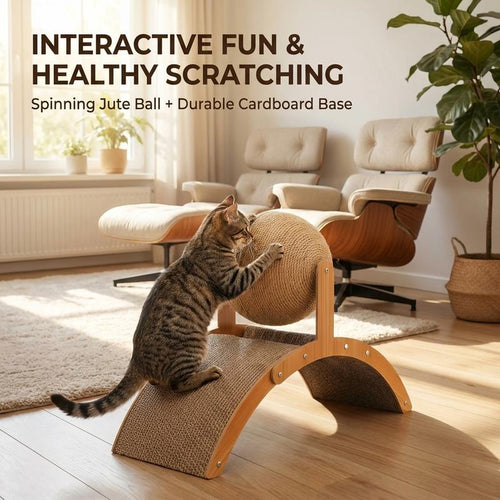 🐾Furniture-Saving Interactive Jute Ball & Arch Cat Scratcher