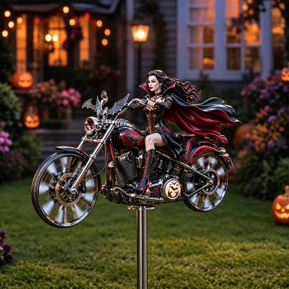 🎃 BikerSpooky™ Halloween Motorcycle Garden Windmill 🏍️
