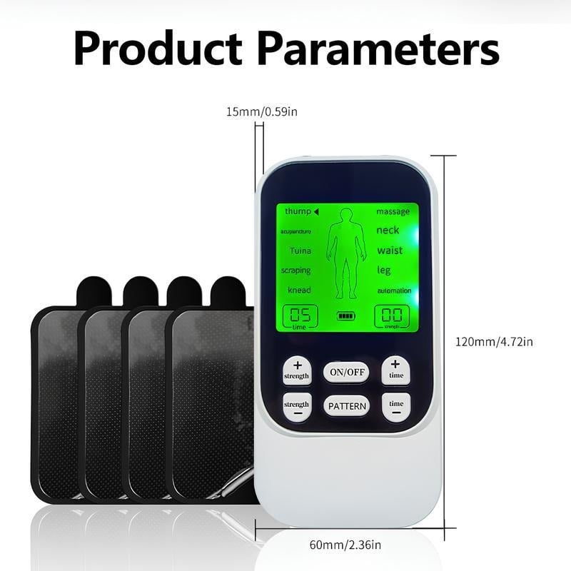 💪Rechargeable Muscle Stimulator Massager, 10 Modes 30 Intensity Levels TENS Unit with 10 Pads, Dual Channel Portable Pain Relief Device for Neck Body Recovery