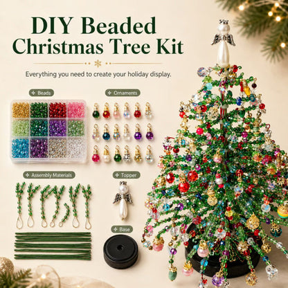 🎄Mini Tabletop DIY Beaded Christmas Tree Craft Kit | Handmade Holiday Home Decor