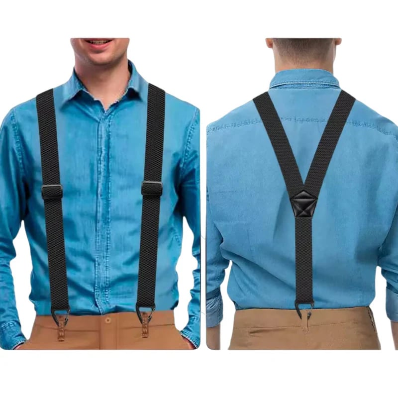 📢📢49% OFF !! ⏰Men's X-Back Suspenders with Hook Clips